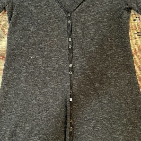 Eileen Fisher gray 3/4 sleeve button down cardigan XS - Picture 3 of 6